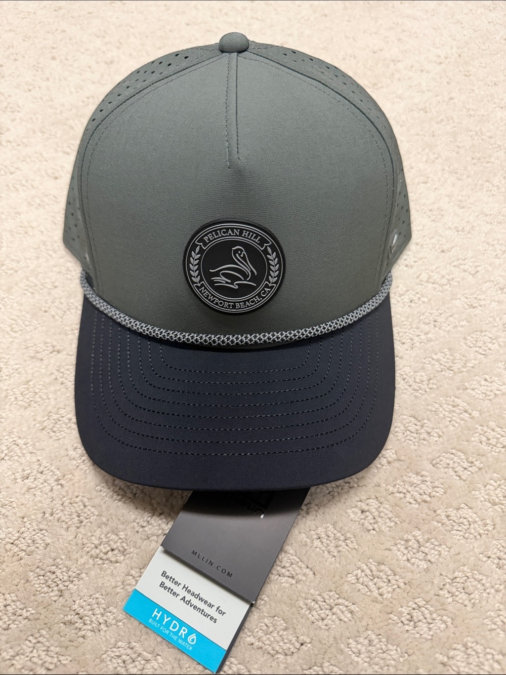 NWT Melin x Pelican Hill Two-Tone & Rope Detail Hydro Odysea - Dark Grey/Black